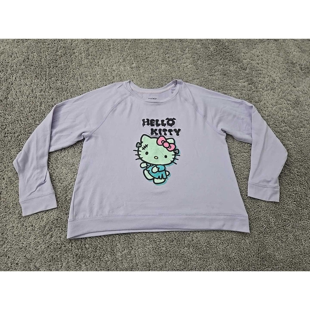 Sanrio Hello Kitty Sweatshirt Youth Girls L 12-14 Boxy Halloween Sleepwear